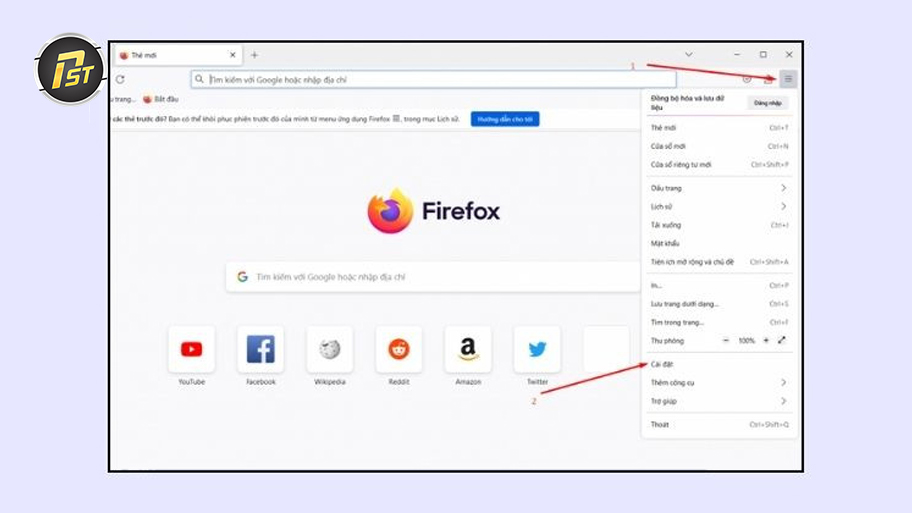 Bước 1 trong quy trình cài đặt proxy trên firefox