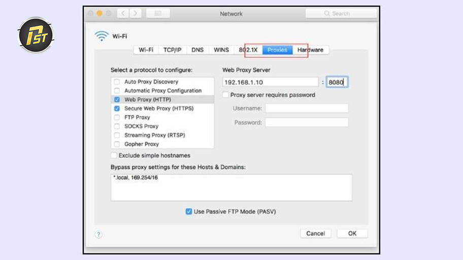 Bước 3 trong quy trình cài đặt proxy cho mac
