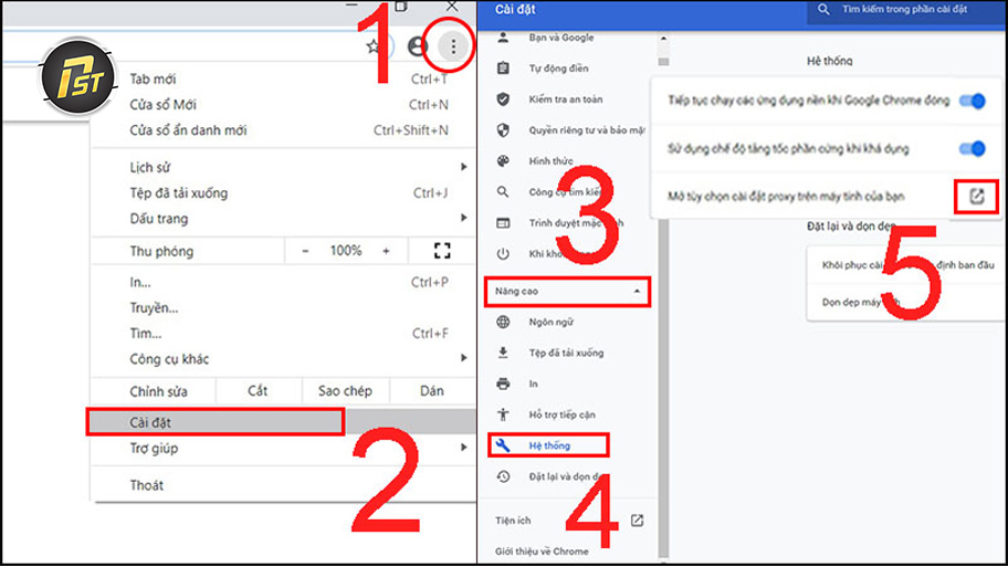 Các bước cài đặt proxy cho máy tính