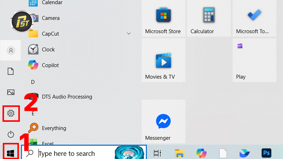 Mở trang setting trong quy trình cài đặt proxy