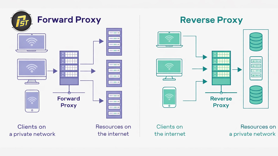 Reverse proxy vs forward proxy