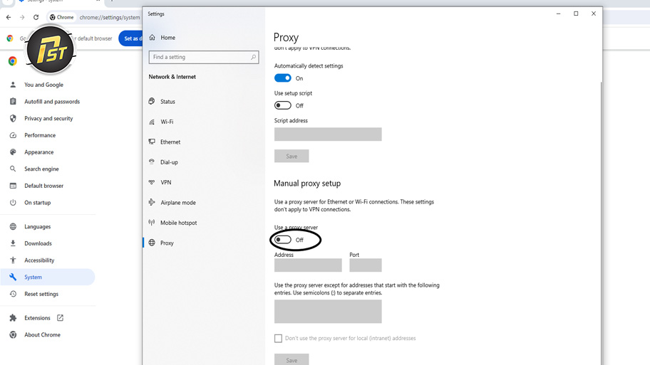Vô hiệu hóa sử dụng proxy trên Windows