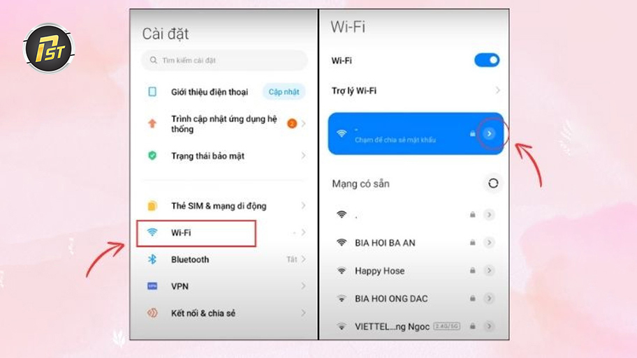Bước 1 2 3 trong quy trình cài Proxy cho điện thoại Android