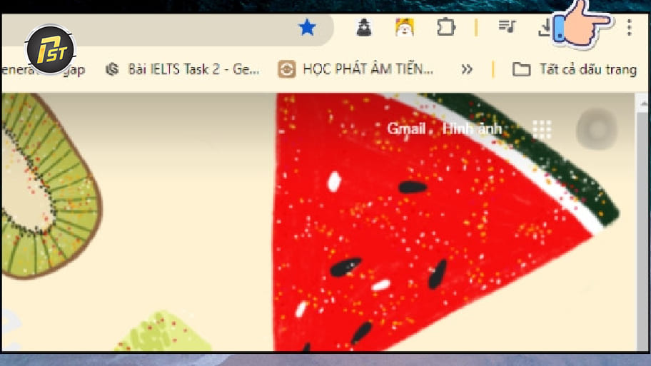 Bước 1: Chọn mở các tác vụ của Google Chrome