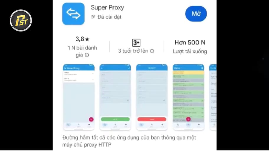 Tìm và tải ứng dụng Super Proxy