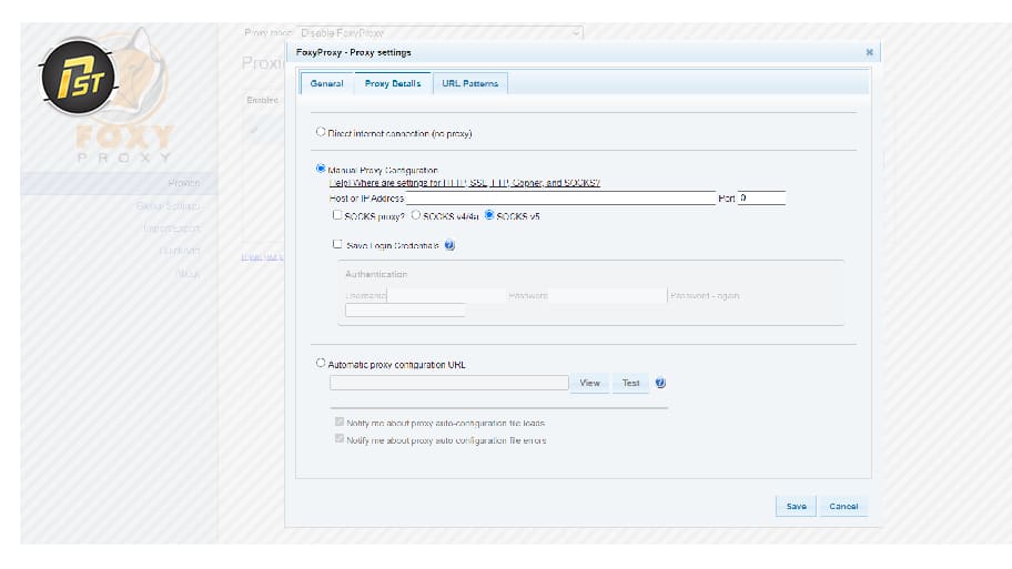 Điền thông tin proxy