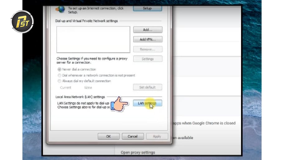 Bước 4: Chọn LAN Settings