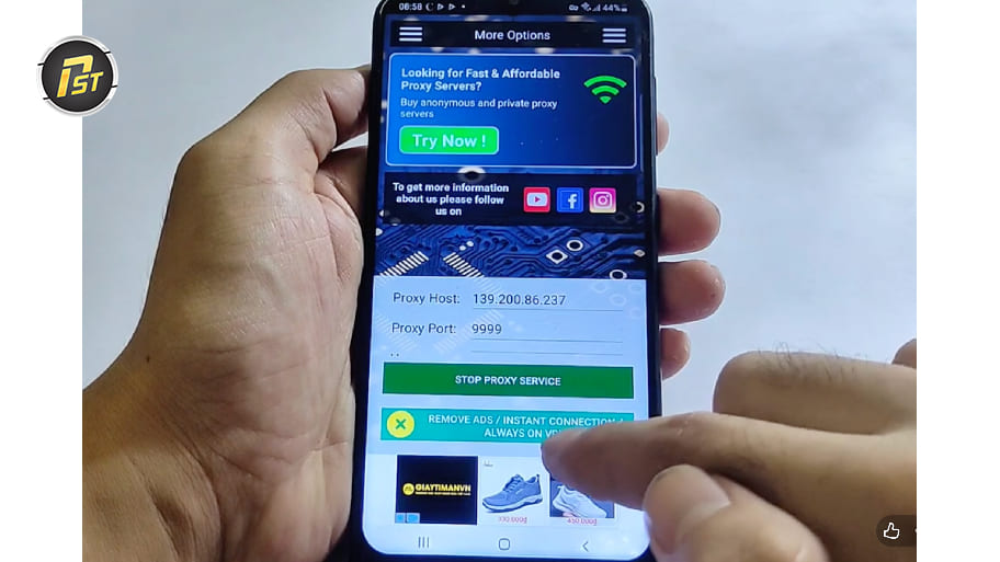 Bước 4: Lưu cài đặt và sử dụng proxy