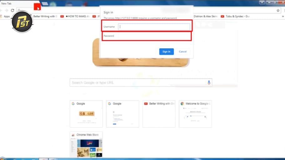 Nhập chính xác thông tin username và password