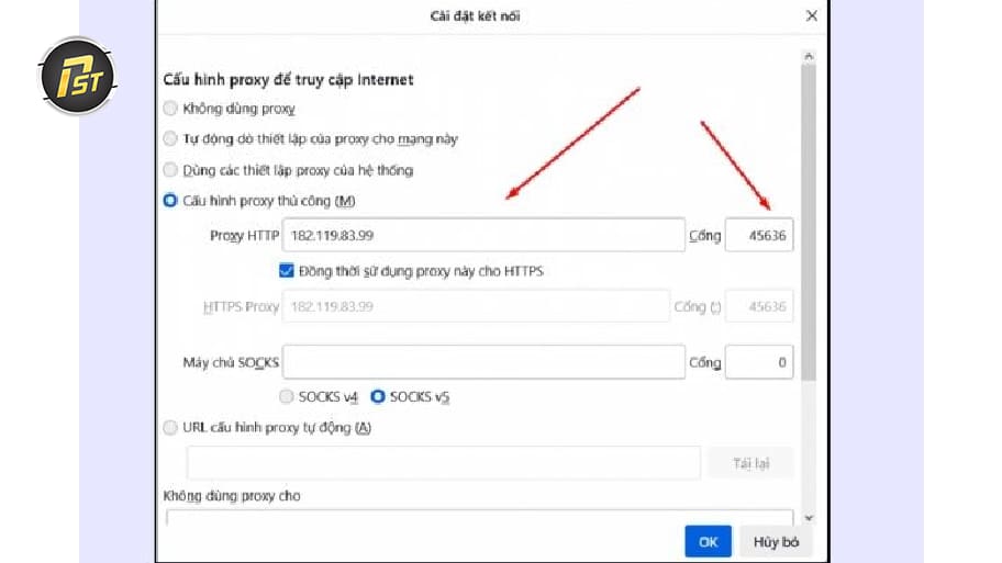 Bắt đầu thiết lập cấu hình proxy
