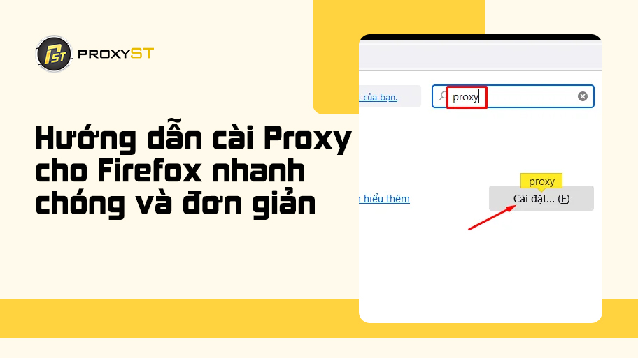 Cách cài Proxy cho Firefox
