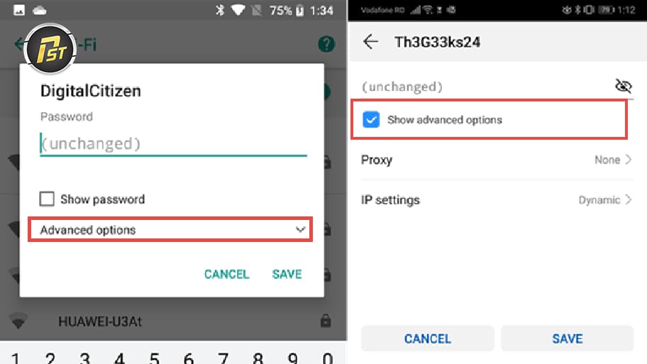 Chọn Advanced options hoặc chọn Show advanced options để xem thêm nhiều thiết lập