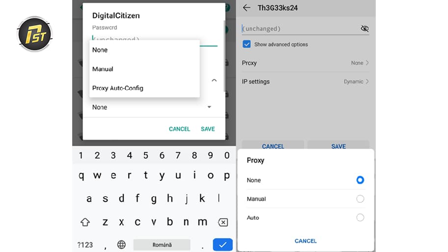 Chọn nhập thủ công hoặc tự động cho Proxy