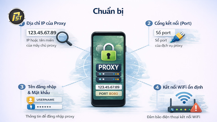 Chuẩn bị trước khi cài đặt Proxy cho điện thoại