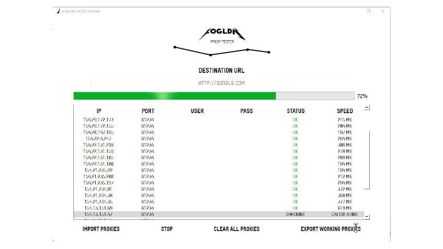 FOGLDN - Công cụ kiểm tra Proxy chất lượng cao