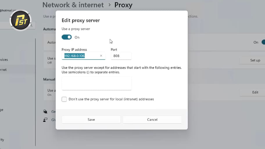 Nhập thông tin proxy muốn thay đổi và lưu lại