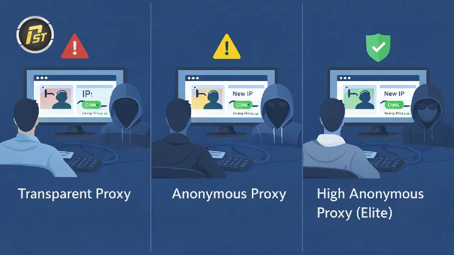 3 loại proxy theo mức độ ẩn danh