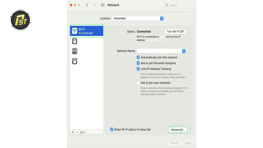 Bước 3: Vào mục Nâng cao để cài đặt proxy cho macOS