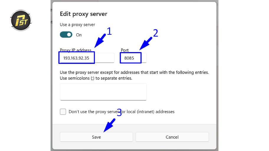 Bước 4: Điền thông tin Proxy