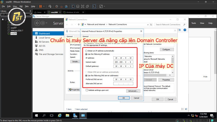 Chuẩn bị máy Windows đã nâng cấp Domain Controller
