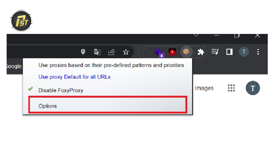 Mở cài đặt trong tiện ích Proxy