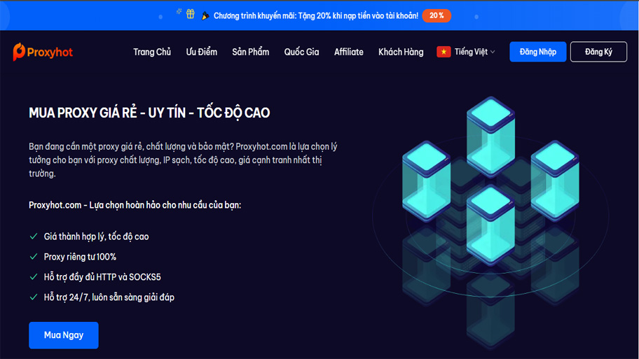 ProxyHot nhà cung cấp proxy có tốc độ cao, bảo mật tốt