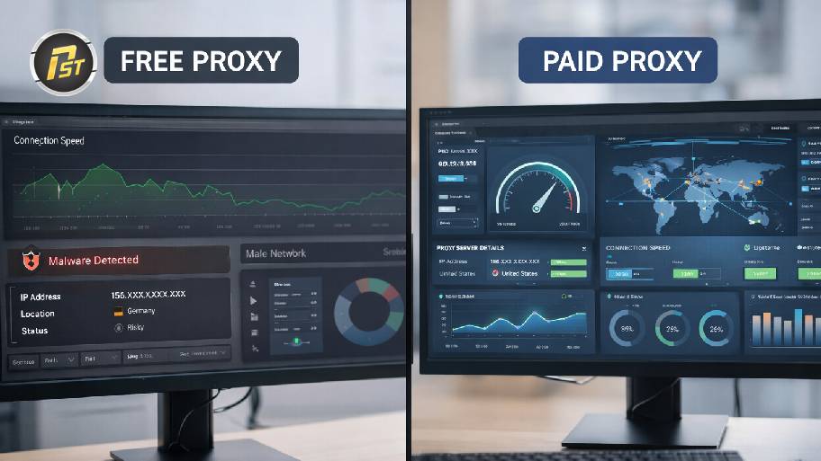 So sánh chi tiết sự khác nhau của proxy miễn phí và proxy trả phí