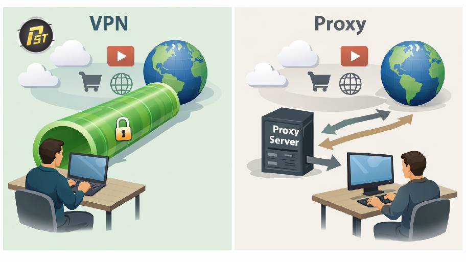 So sánh VPN và Proxy về mức độ kiểm soát lưu lượng mạng