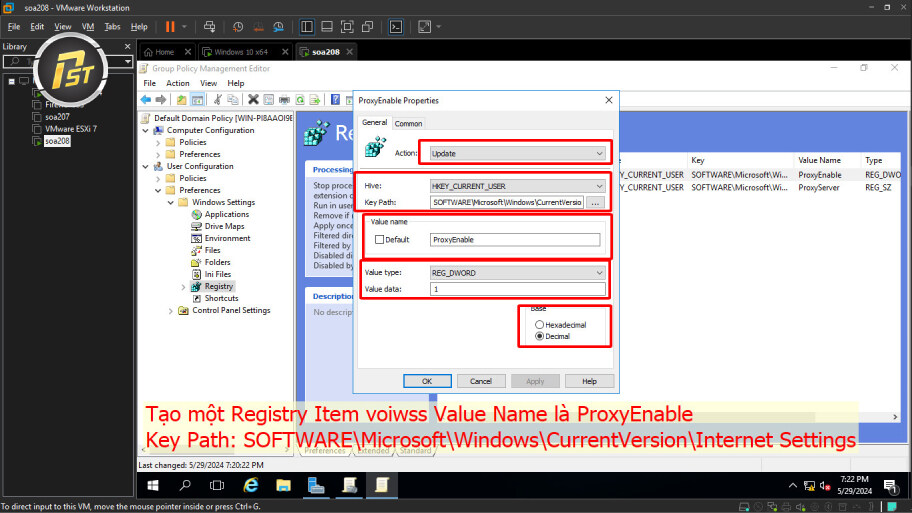 Tạo một Registry Item với KeyPath như hình