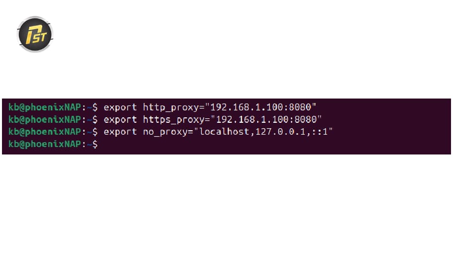 Thiết lập biến môi trường proxy trong terminal cho phiên làm việc hiện tại
