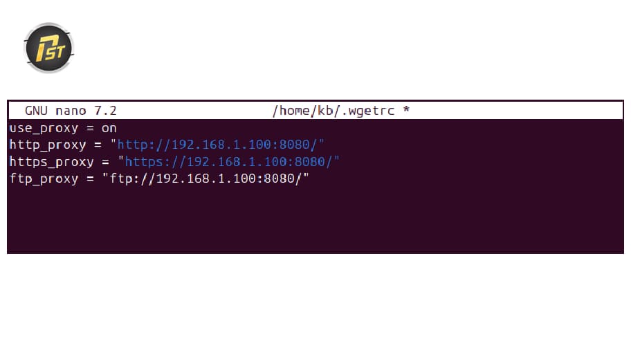 Thiết lập proxy cho công cụ wget thông qua file cấu hình .wgetrc