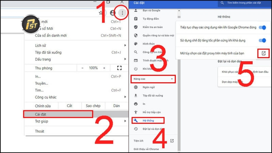 Cấu hình Proxy đa số đều được các trình duyệt hỗ trợ