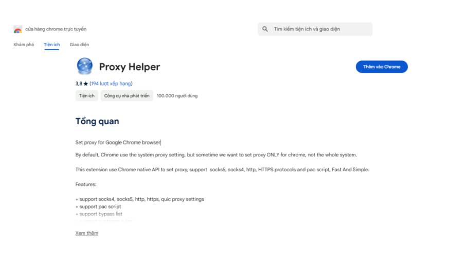 Fake IP Bằng Proxy Là Gì? Hướng Dẫn Chi Tiết Cách Đổi IP Đơn Giản Fake proxy bằng tiện ích Proxy Helper trên trình duyệt Chrome