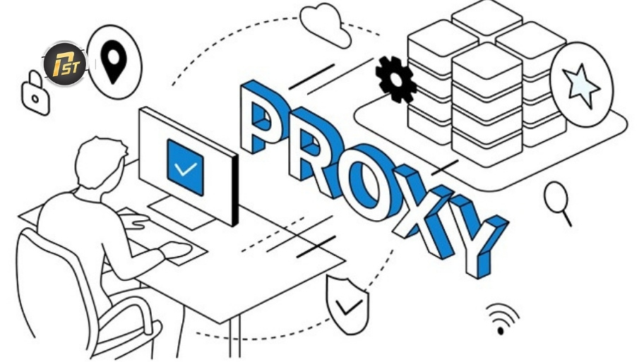 Proxy đóng vai trò là người trung gian để truyền dữ liệu tới máy chủ